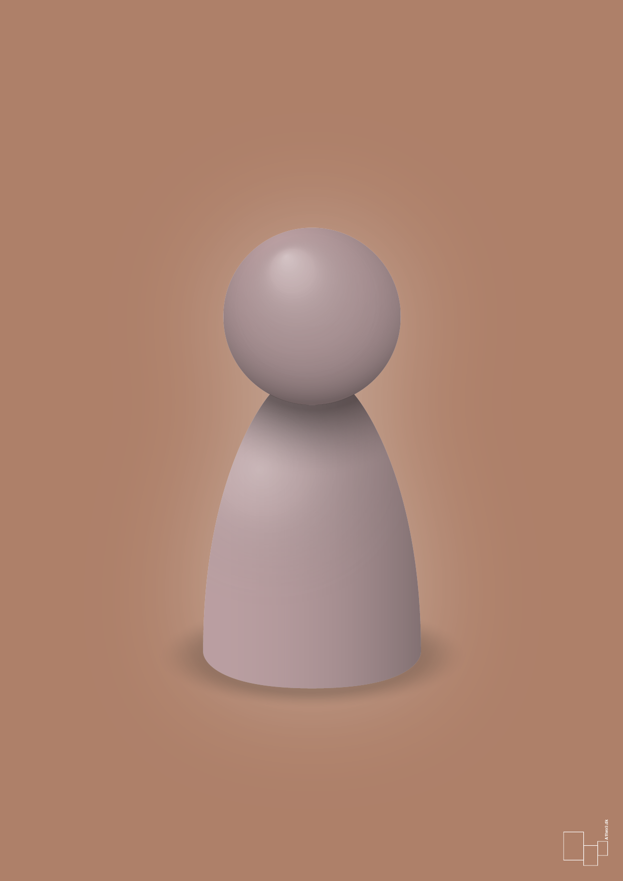 plakat: spillebrik i farven: light rose - cider spice-Brætspil-A1two3