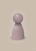 plakat: spillebrik i farven: light rose - creamy mushroom-Brætspil-A1two3