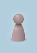 plakat: spillebrik i farven: light rose - heavenly blue-Brætspil-A1two3