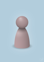 plakat: spillebrik i farven: light rose - heavenly blue-Brætspil-A1two3