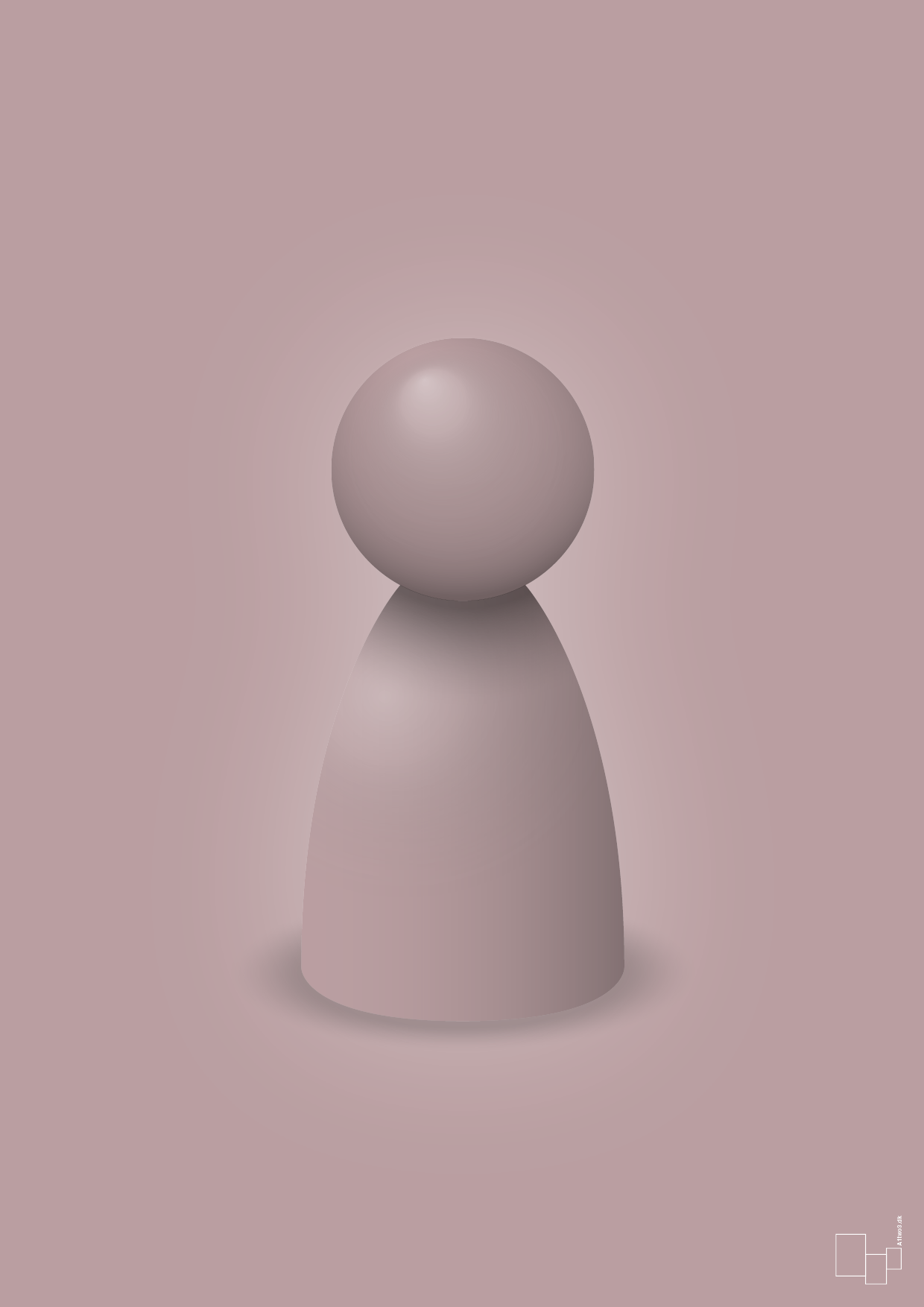plakat: spillebrik i farven: light rose - light rose-Brætspil-A1two3