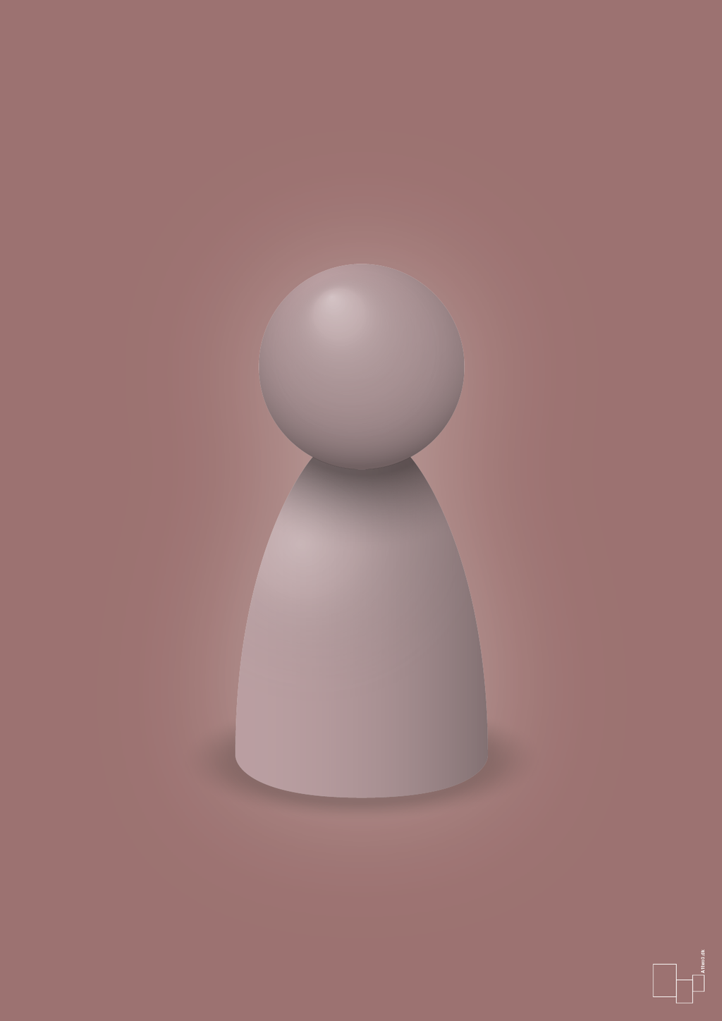 plakat: spillebrik i farven: light rose - plum-Brætspil-A1two3