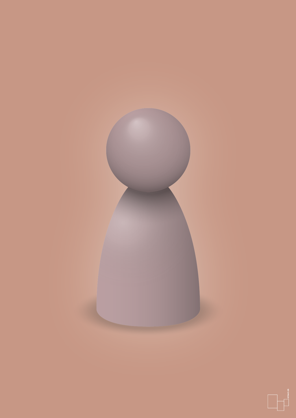 plakat: spillebrik i farven: light rose - powder-Brætspil-A1two3
