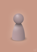 plakat: spillebrik i farven: light rose - powder-Brætspil-A1two3