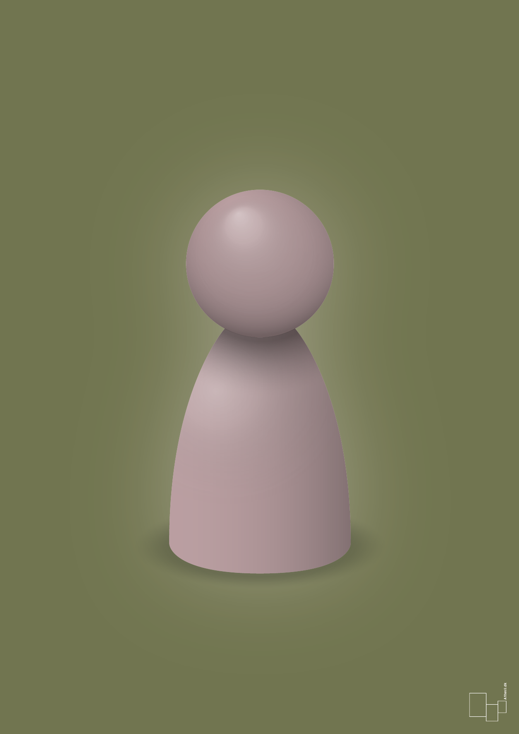 plakat: spillebrik i farven: light rose - secret meadow-Brætspil-A1two3