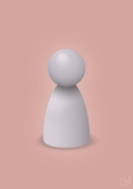 plakat: spillebrik i farven: dusty lilac - bubble shell-Brætspil-A1two3