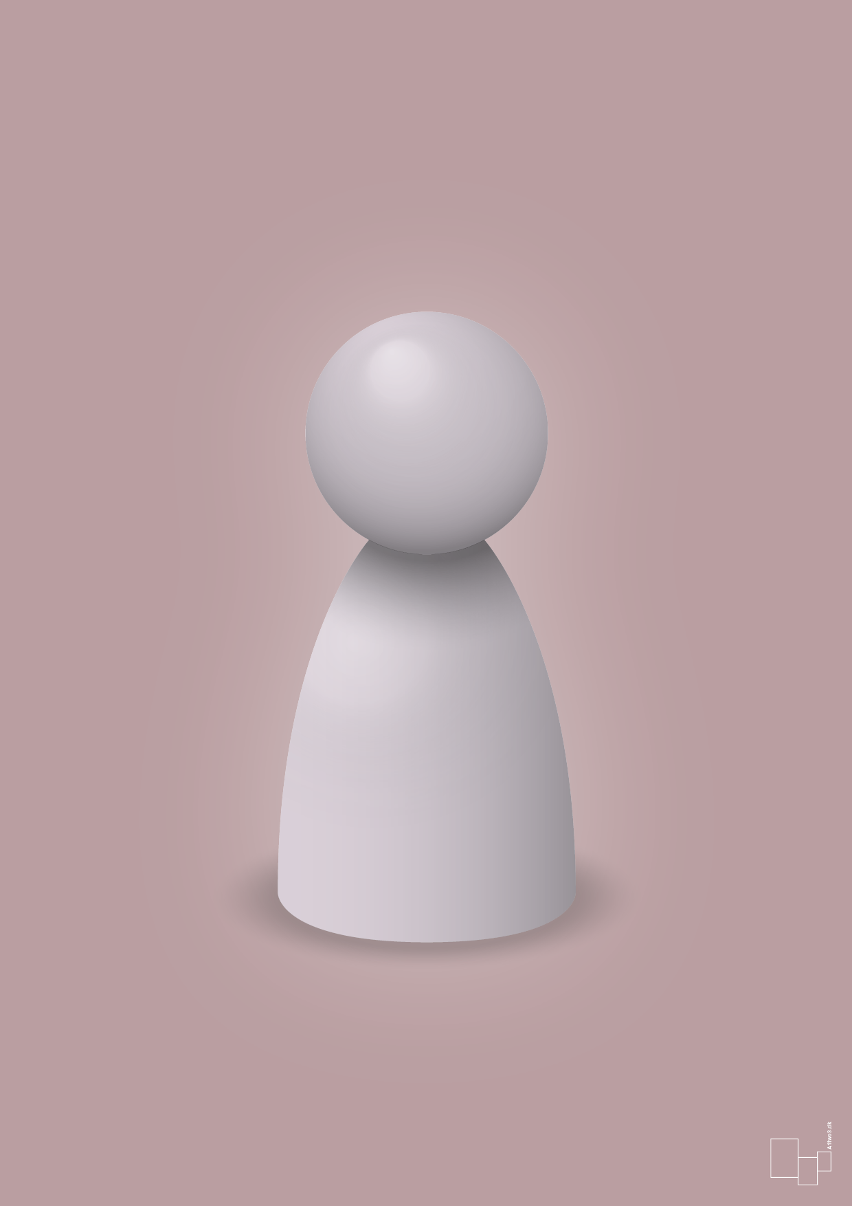 plakat: spillebrik i farven: dusty lilac - light rose-Brætspil-A1two3
