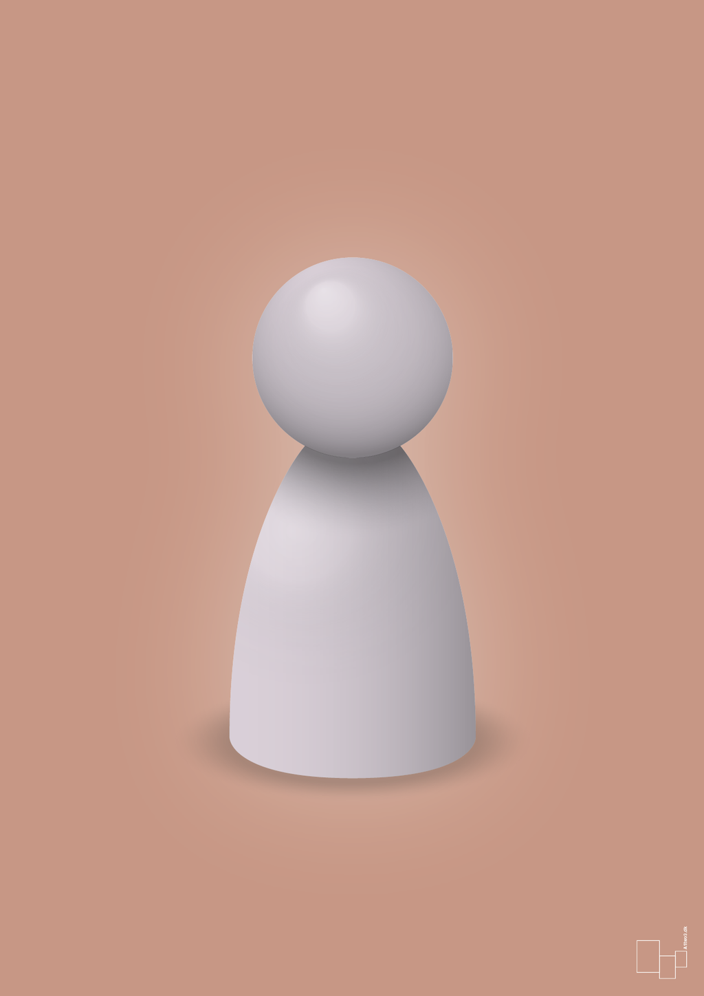 plakat: spillebrik i farven: dusty lilac - powder-Brætspil-A1two3