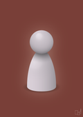 plakat: spillebrik i farven: dusty lilac - red pepper-Brætspil-A1two3