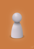 plakat: spillebrik i farven: dusty lilac - rumba orange-Brætspil-A1two3