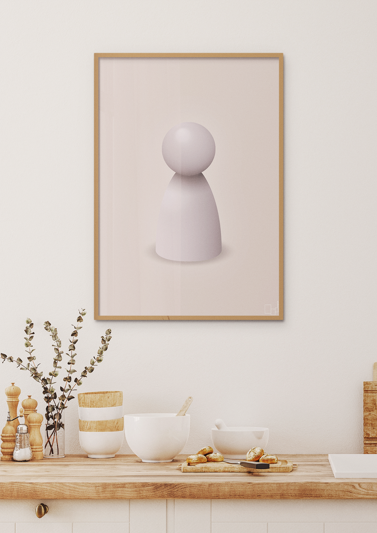 plakat: spillebrik i farven: dusty lilac - rumba orange-Brætspil-A1two3