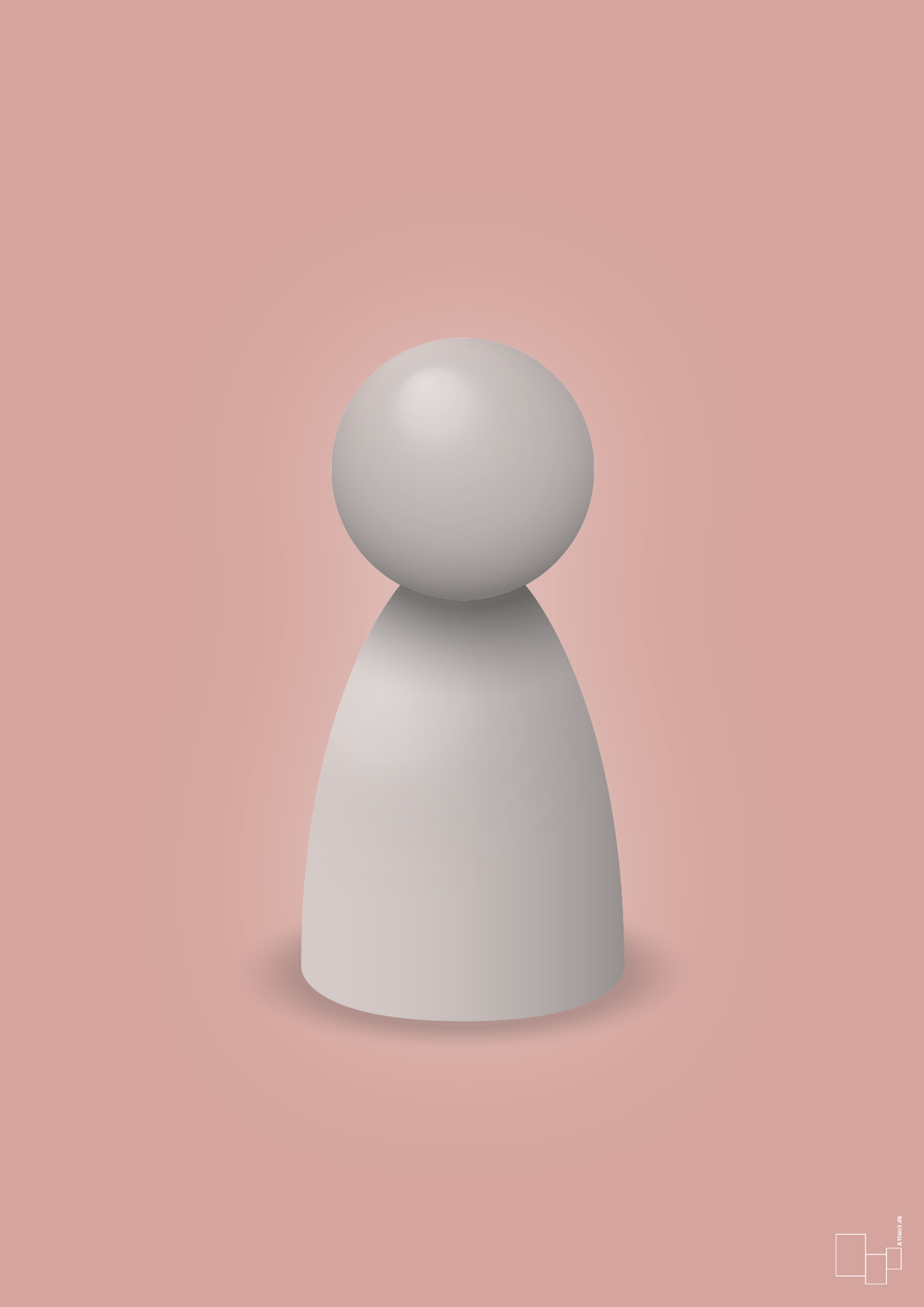 plakat: spillebrik i farven: broken beige - bubble shell-Brætspil-A1two3