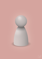 plakat: spillebrik i farven: broken beige - bubble shell-Brætspil-A1two3