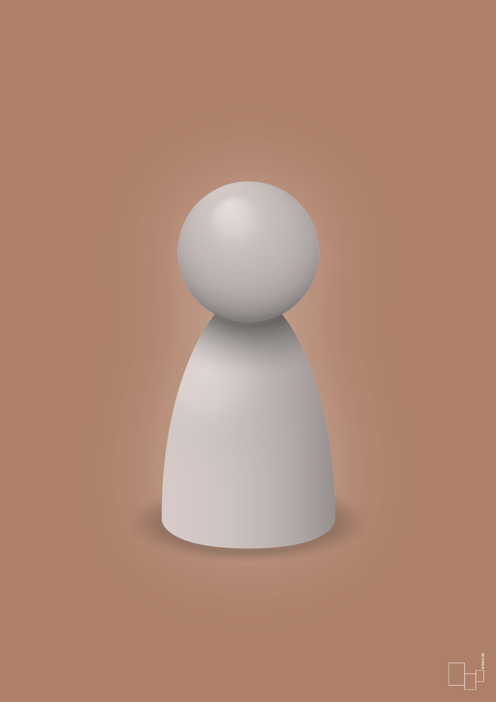 plakat: spillebrik i farven: broken beige - cider spice-Brætspil-A1two3