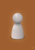 plakat: spillebrik i farven: broken beige - cognac-Brætspil-A1two3