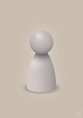 plakat: spillebrik i farven: broken beige - creamy mushroom-Brætspil-A1two3