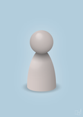 plakat: spillebrik i farven: broken beige - heavenly blue-Brætspil-A1two3