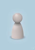 plakat: spillebrik i farven: broken beige - heavenly blue-Brætspil-A1two3