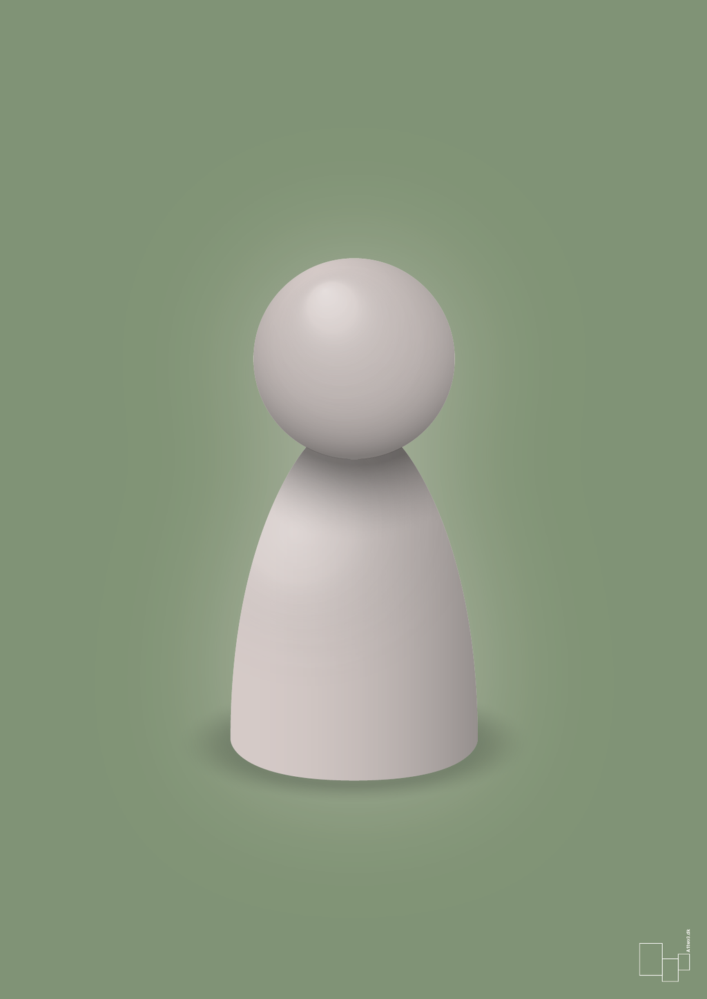 plakat: spillebrik i farven: broken beige - jade-Brætspil-A1two3