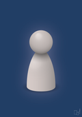 plakat: spillebrik i farven: broken beige - lapis blue-Brætspil-A1two3