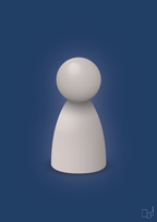 plakat: spillebrik i farven: broken beige - lapis blue-Brætspil-A1two3