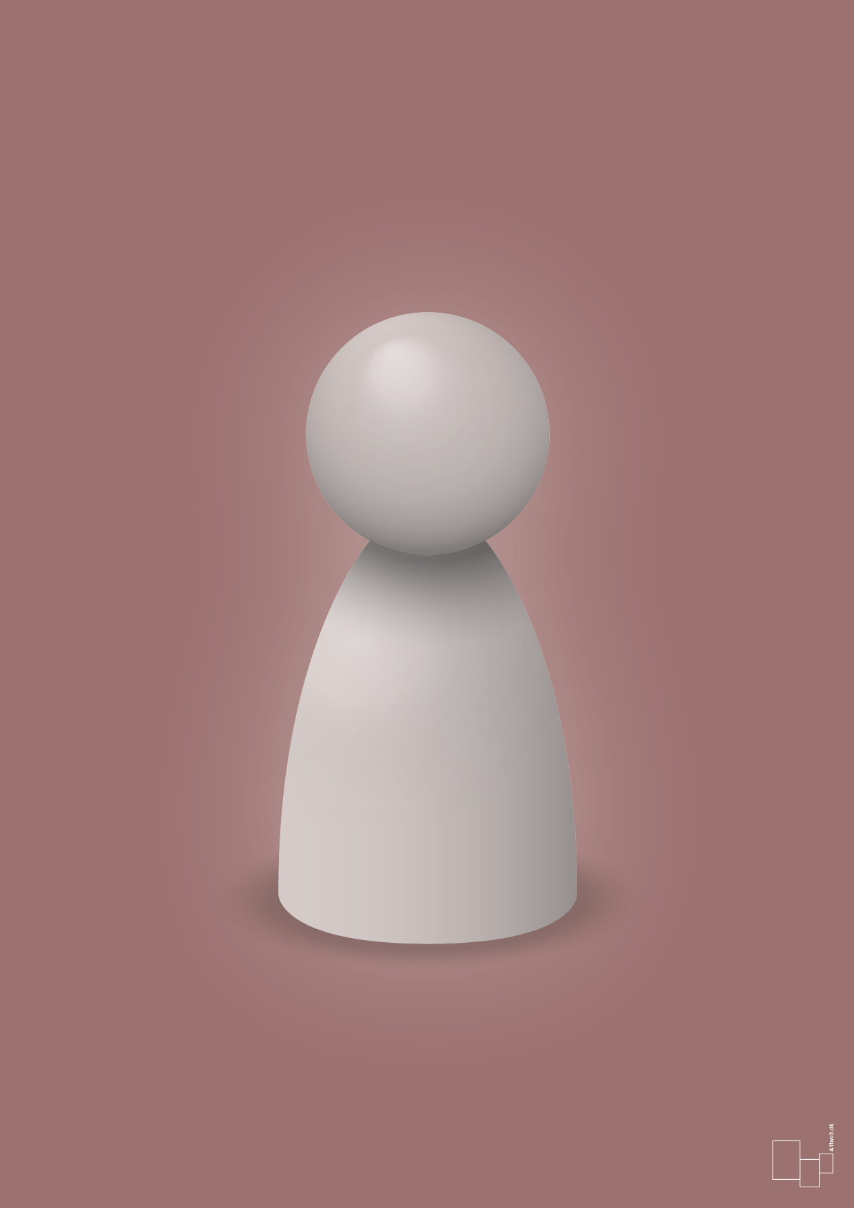 plakat: spillebrik i farven: broken beige - plum-Brætspil-A1two3