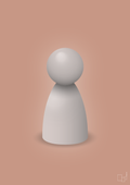 plakat: spillebrik i farven: broken beige - powder-Brætspil-A1two3
