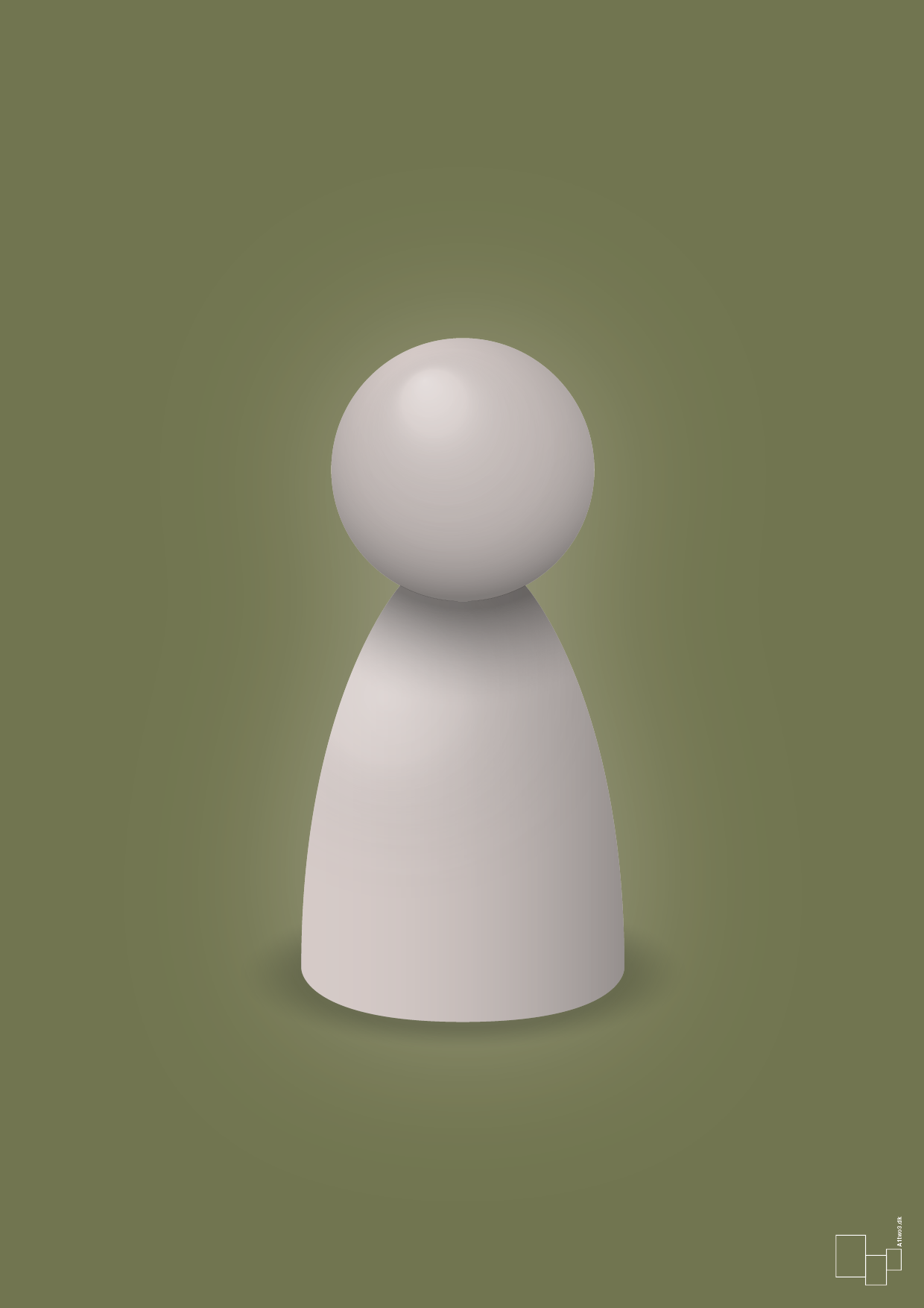 plakat: spillebrik i farven: broken beige - secret meadow-Brætspil-A1two3