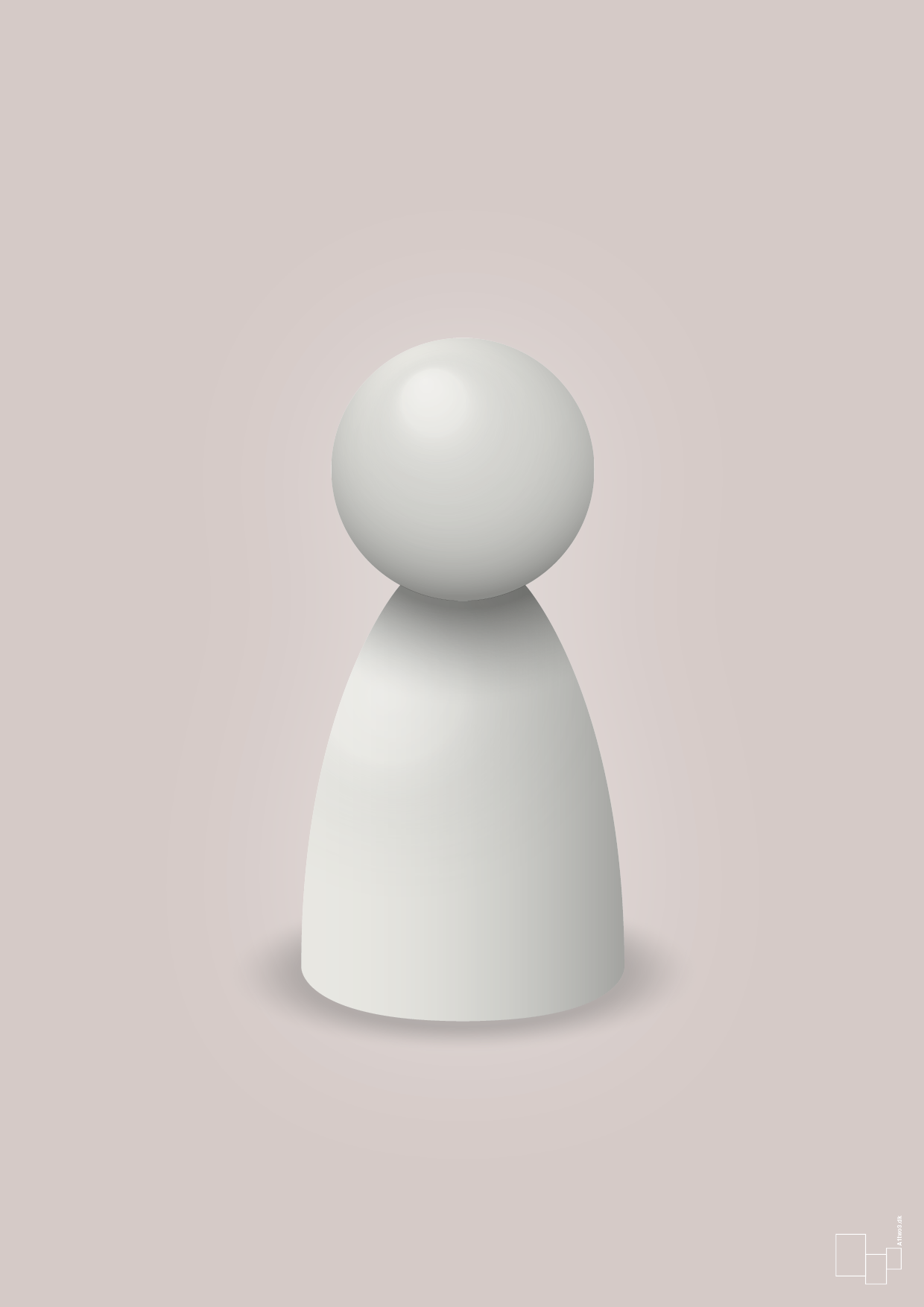 plakat: spillebrik i farven: painters white - broken beige-Brætspil-A1two3