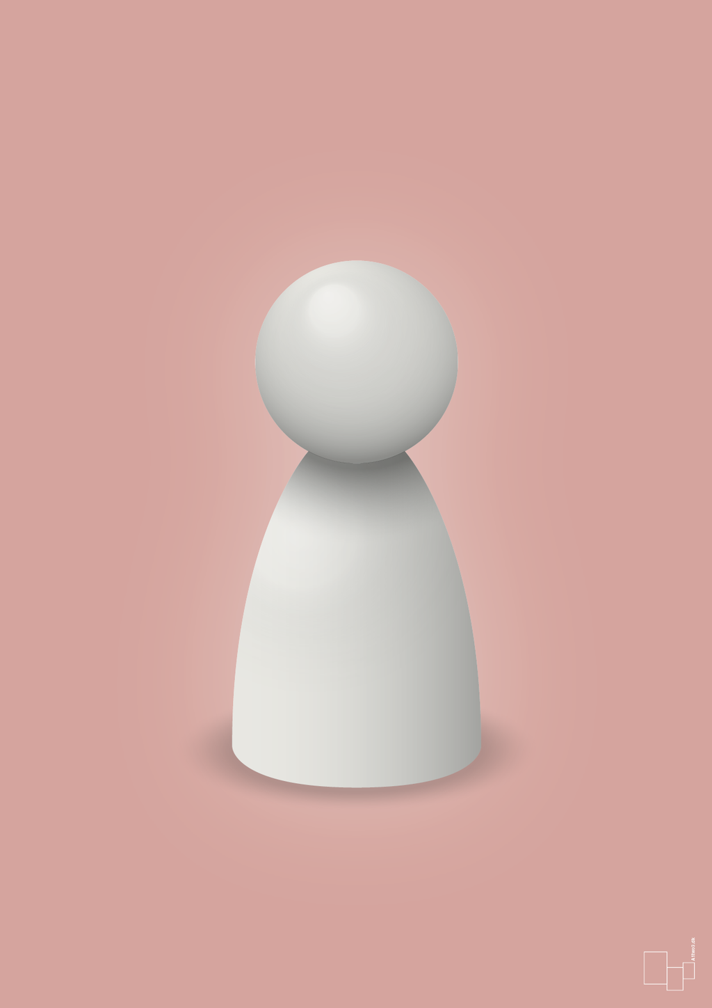 plakat: spillebrik i farven: painters white - bubble shell-Brætspil-A1two3