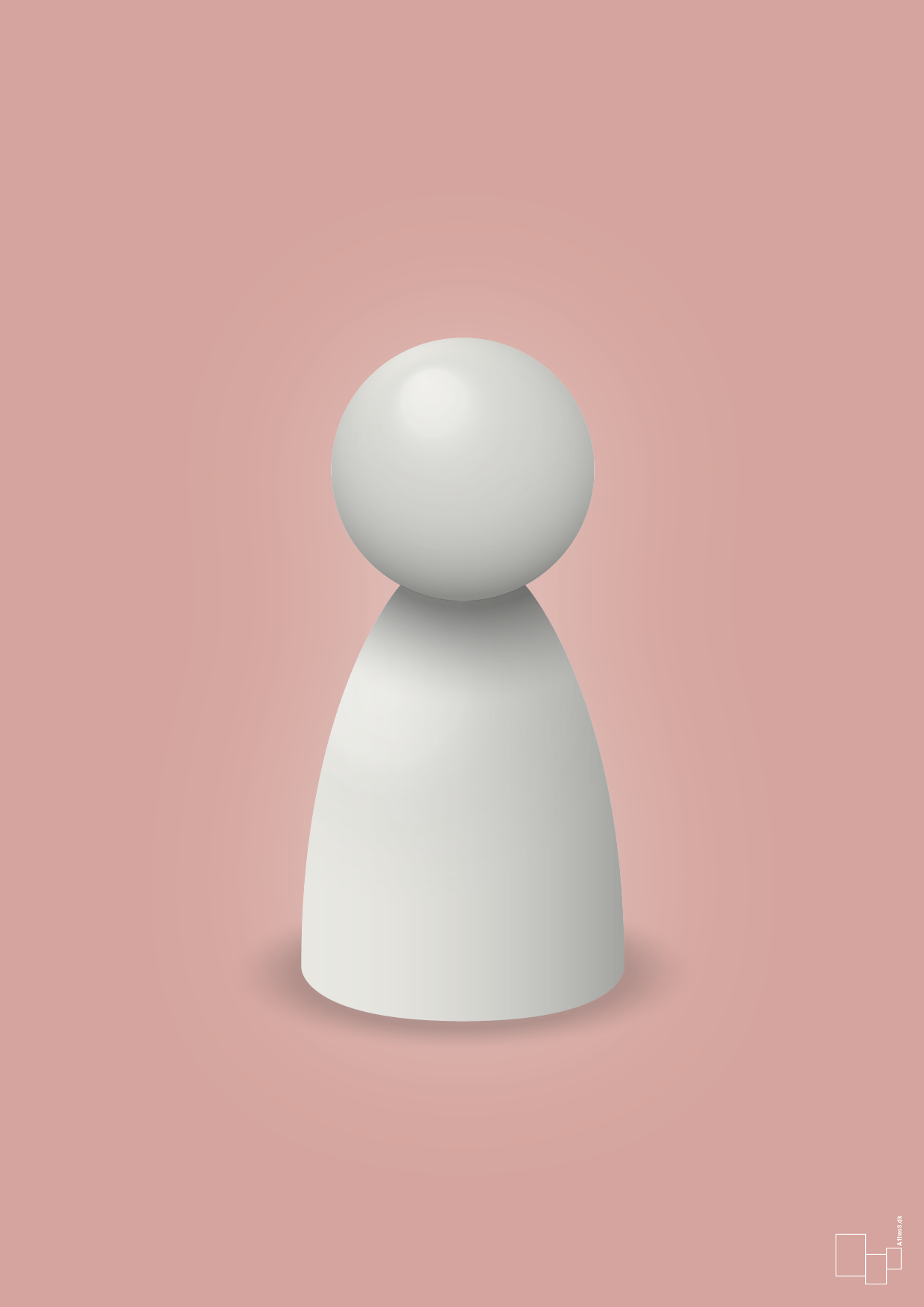 plakat: spillebrik i farven: painters white - bubble shell-Brætspil-A1two3