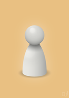 plakat: spillebrik i farven: painters white - charismatic-Brætspil-A1two3