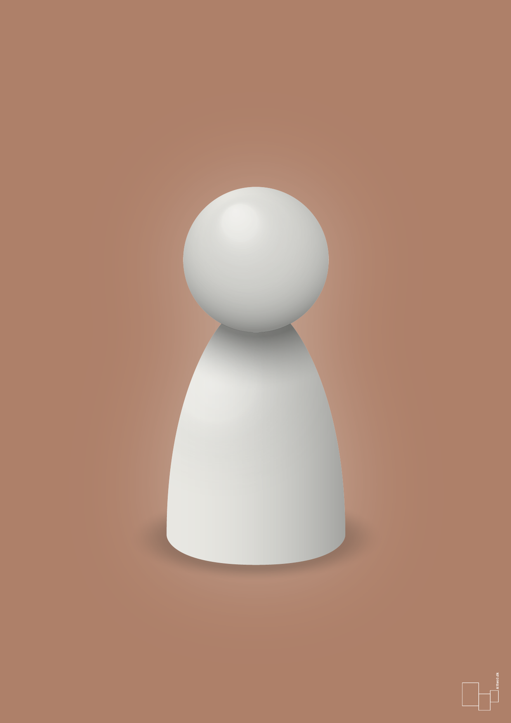plakat: spillebrik i farven: painters white - cider spice-Brætspil-A1two3