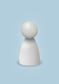 plakat: spillebrik i farven: painters white - heavenly blue-Brætspil-A1two3