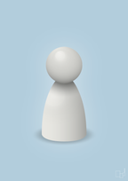 plakat: spillebrik i farven: painters white - heavenly blue-Brætspil-A1two3