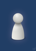 plakat: spillebrik i farven: painters white - lapis blue-Brætspil-A1two3