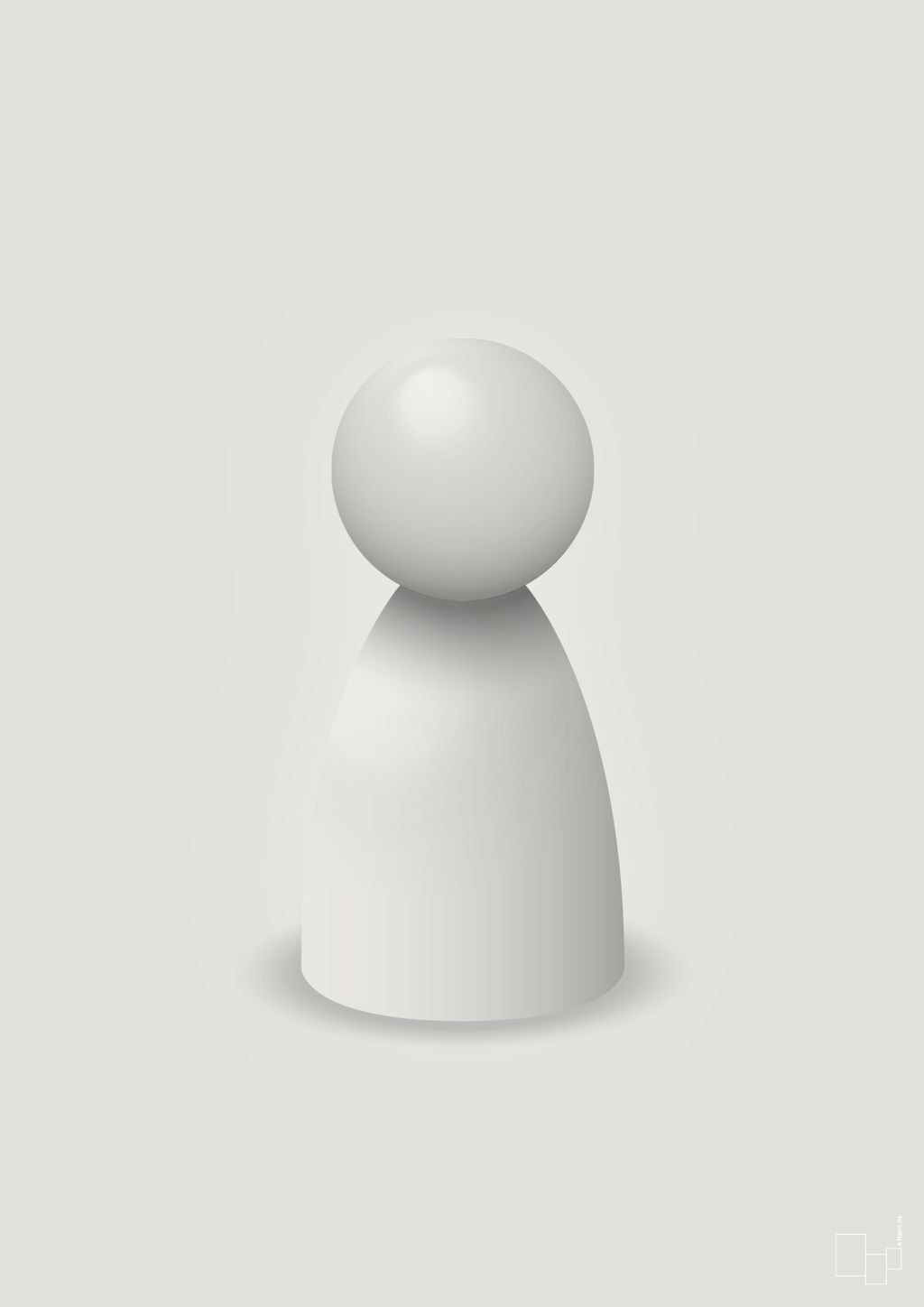 plakat: spillebrik i farven: painters white - painters white-Brætspil-A1two3
