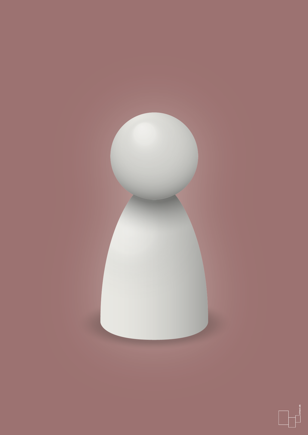 plakat: spillebrik i farven: painters white - plum-Brætspil-A1two3