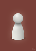 plakat: spillebrik i farven: painters white - red pepper-Brætspil-A1two3