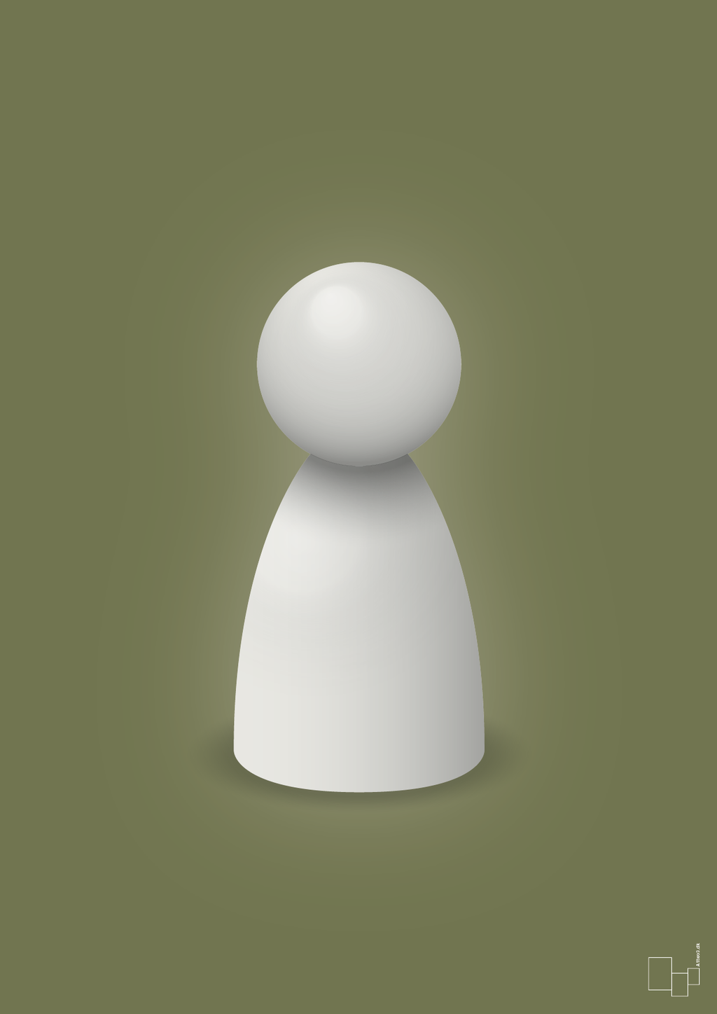 plakat: spillebrik i farven: painters white - secret meadow-Brætspil-A1two3