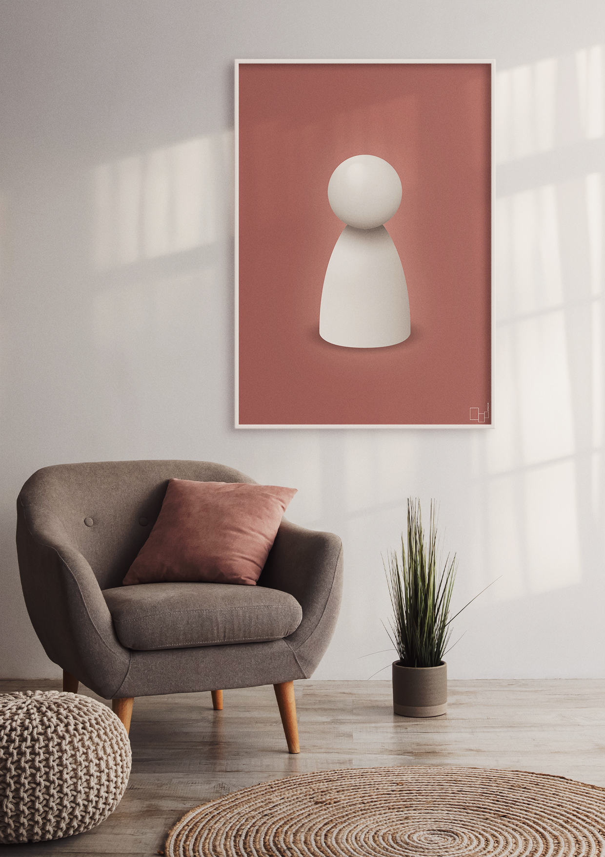 plakat: spillebrik i farven: painters white - graphic charcoal-Brætspil-A1two3