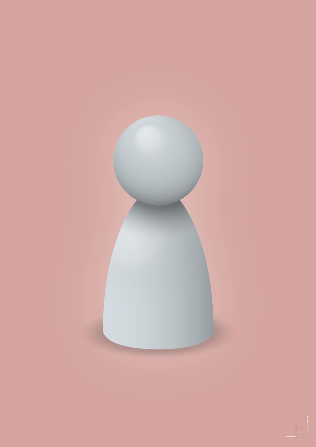plakat: spillebrik i farven: light drizzle - bubble shell-Brætspil-A1two3