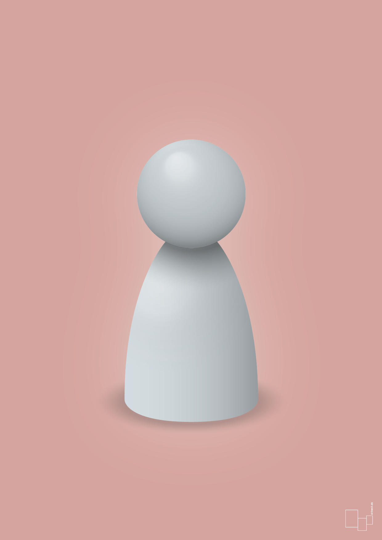 plakat: spillebrik i farven: light drizzle - bubble shell-Brætspil-A1two3