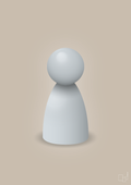 plakat: spillebrik i farven: light drizzle - creamy mushroom-Brætspil-A1two3