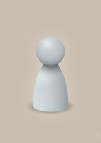 plakat: spillebrik i farven: light drizzle - creamy mushroom-Brætspil-A1two3