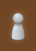 plakat: spillebrik i farven: light drizzle - dark brown-Brætspil-A1two3