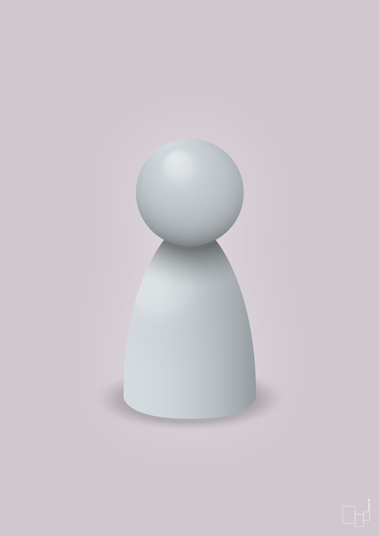 plakat: spillebrik i farven: light drizzle - dusty lilac-Brætspil-A1two3