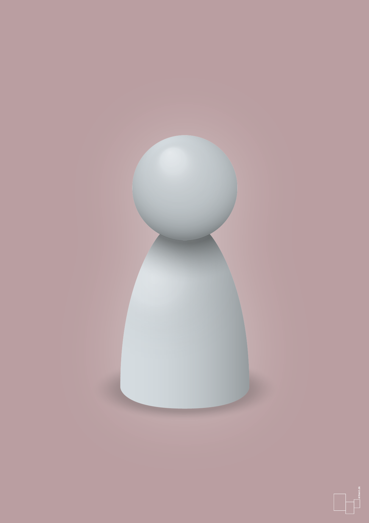 plakat: spillebrik i farven: light drizzle - light rose-Brætspil-A1two3
