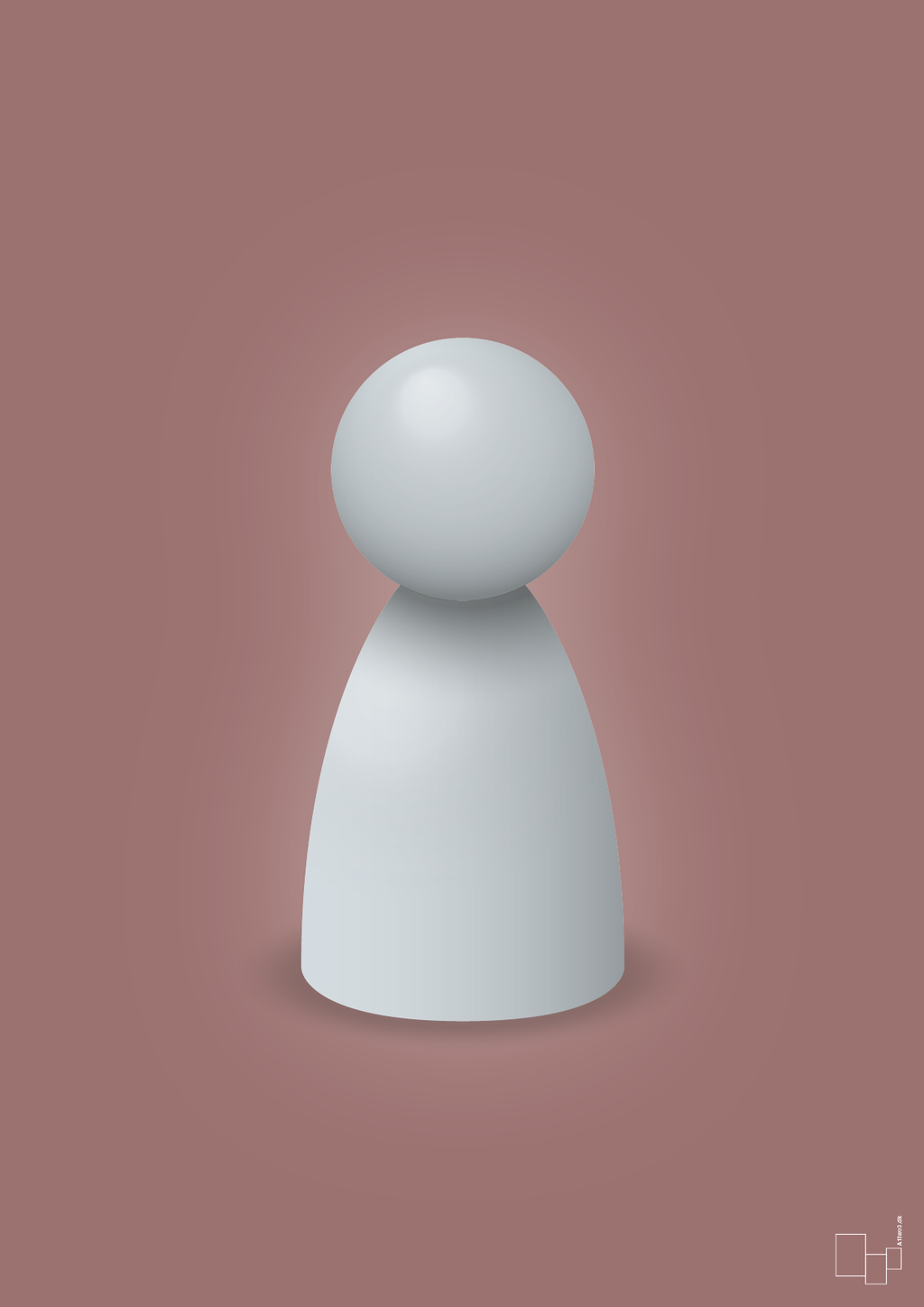 plakat: spillebrik i farven: light drizzle - plum-Brætspil-A1two3