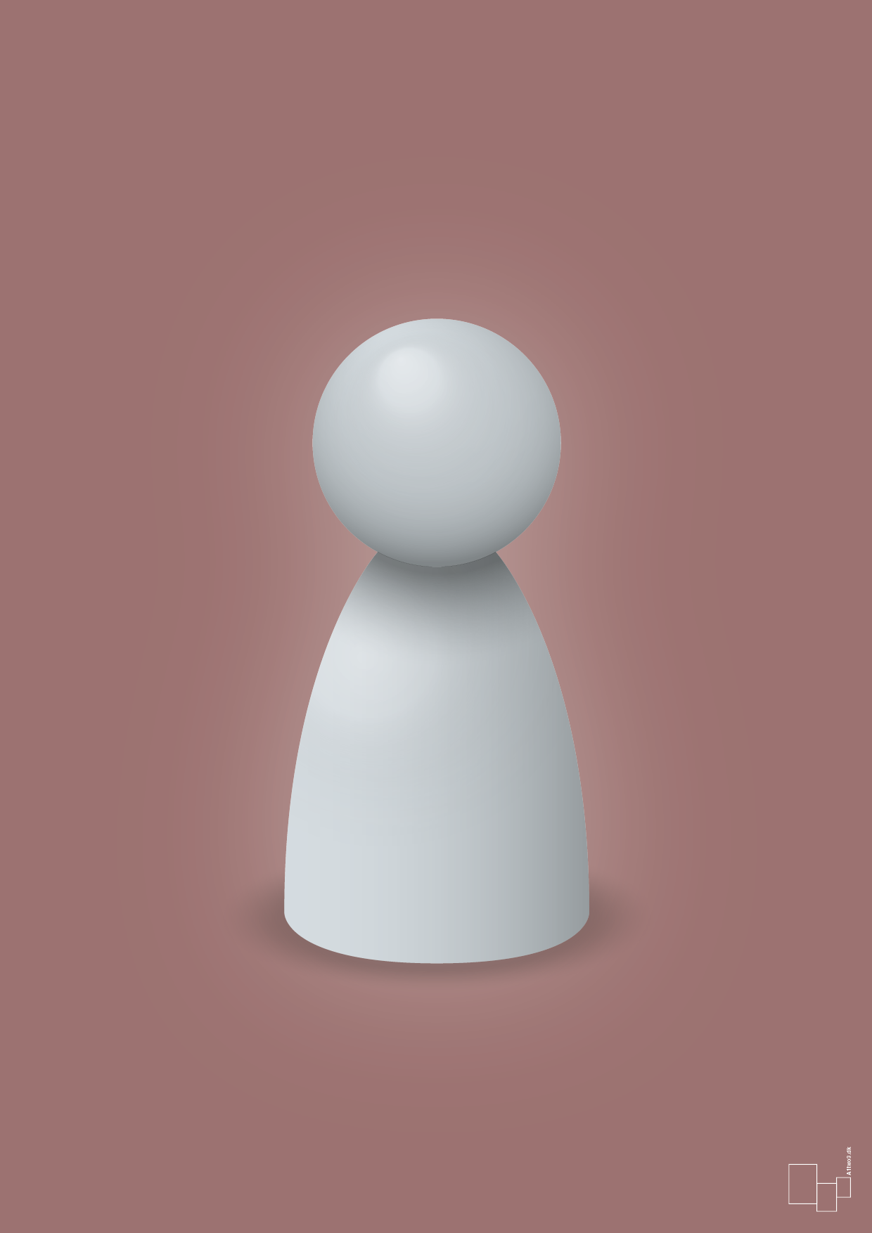 plakat: spillebrik i farven: light drizzle - plum-Brætspil-A1two3
